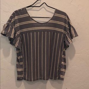 Lucky Brand striped bluish gray top